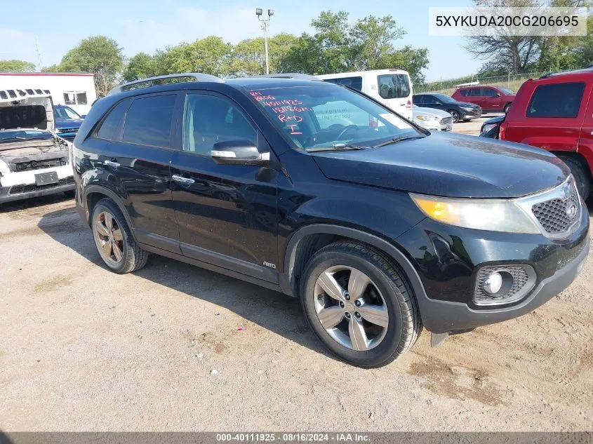 2012 Kia Sorento Ex V6 VIN: 5XYKUDA20CG206695 Lot: 40111925