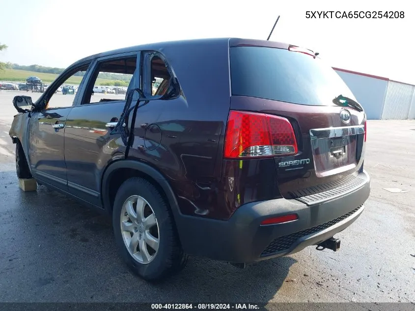 2012 Kia Sorento Lx VIN: 5XYKTCA65CG254208 Lot: 40122864