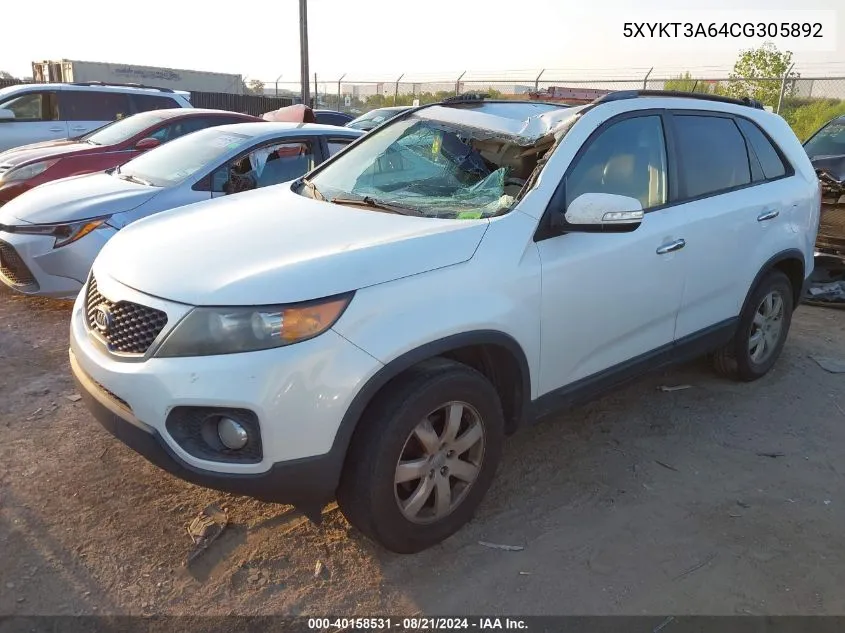 5XYKT3A64CG305892 2012 Kia Sorento Lx