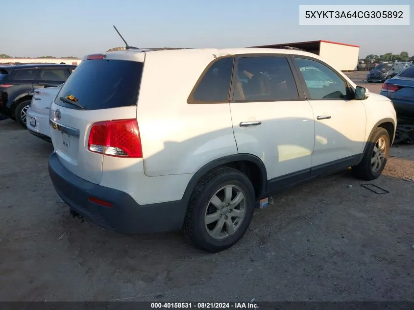 5XYKT3A64CG305892 2012 Kia Sorento Lx