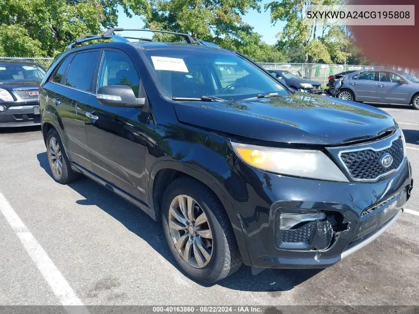 2012 Kia Sorento Sx V6 VIN: 5XYKWDA24CG195808 Lot: 40163860