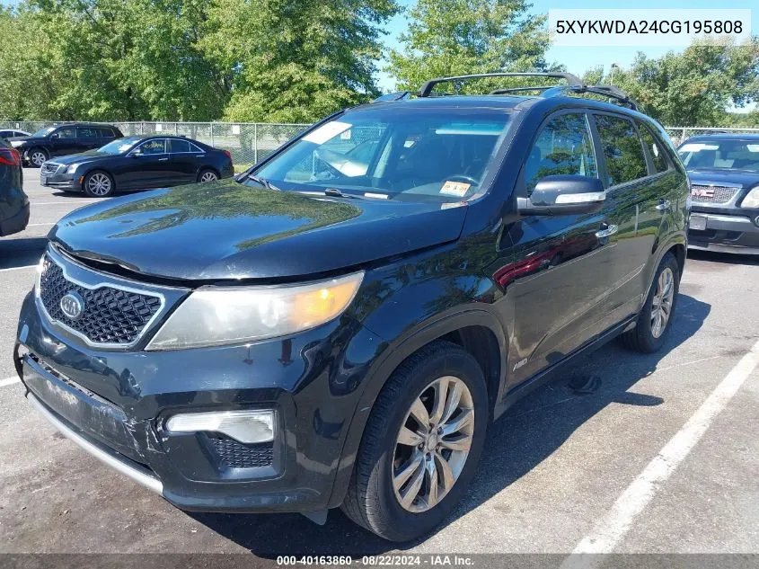 2012 Kia Sorento Sx V6 VIN: 5XYKWDA24CG195808 Lot: 40163860