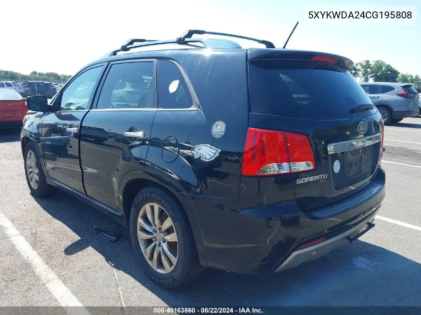 5XYKWDA24CG195808 2012 Kia Sorento Sx V6