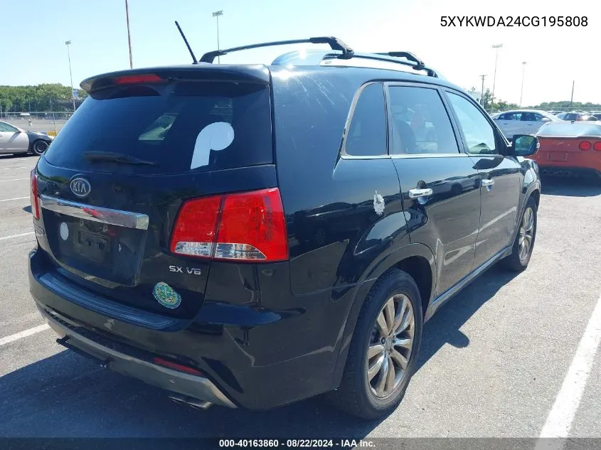 5XYKWDA24CG195808 2012 Kia Sorento Sx V6