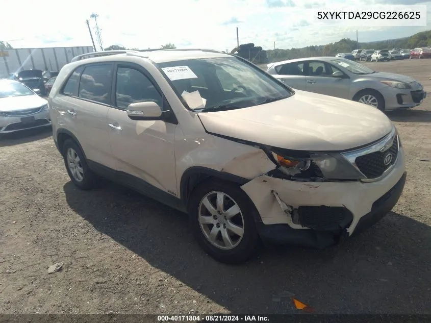 2012 Kia Sorento Lx V6 VIN: 5XYKTDA29CG226625 Lot: 40171804