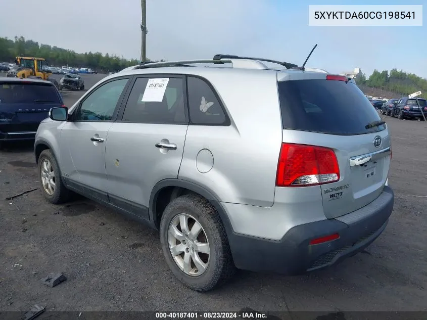 5XYKTDA60CG198541 2012 Kia Sorento Lx