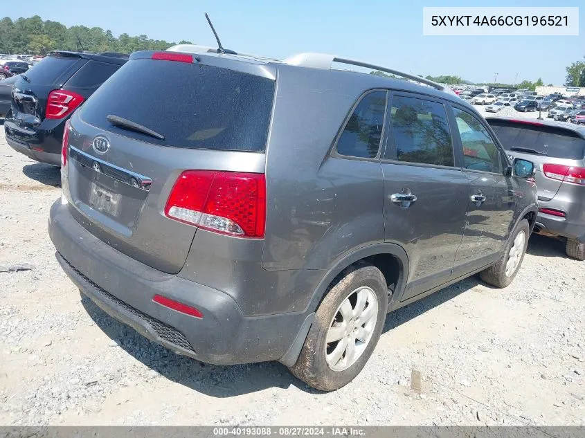 5XYKT4A66CG196521 2012 Kia Sorento Lx