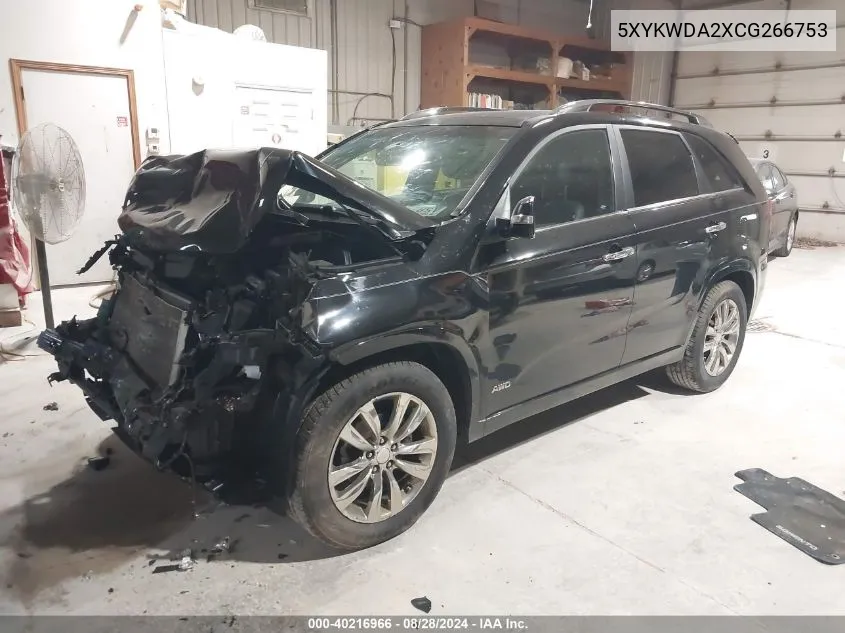 5XYKWDA2XCG266753 2012 Kia Sorento Sx V6