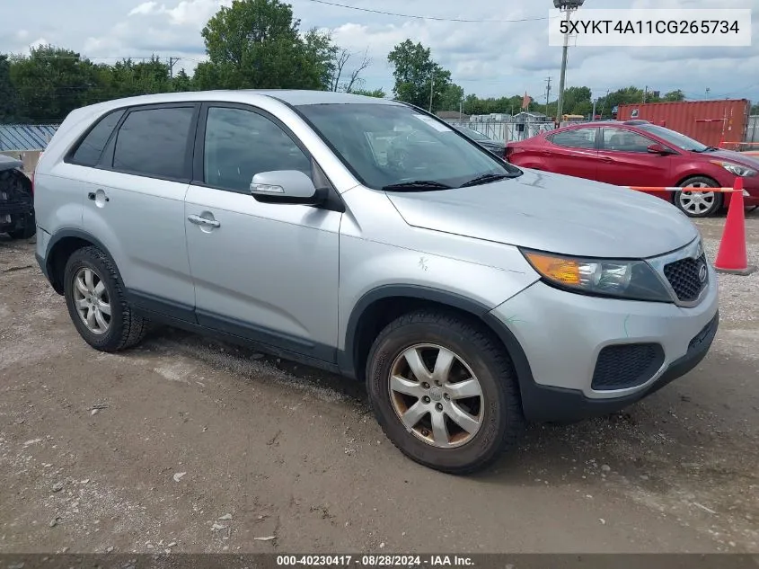 2012 Kia Sorento Lx VIN: 5XYKT4A11CG265734 Lot: 40230417