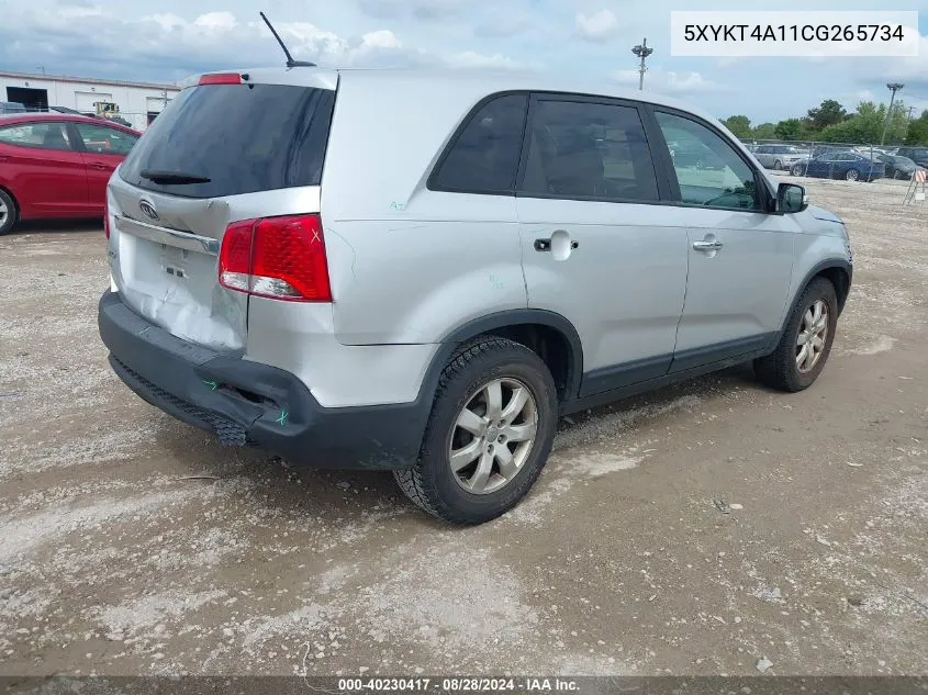 2012 Kia Sorento Lx VIN: 5XYKT4A11CG265734 Lot: 40230417