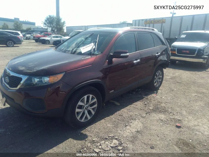 2012 Kia Sorento Lx V6 VIN: 5XYKTDA25CG275997 Lot: 40280066