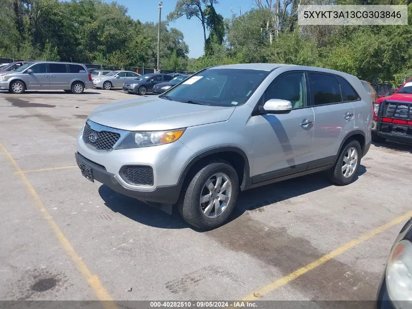 2012 Kia Sorento Lx VIN: 5XYKT3A13CG303846 Lot: 40282510