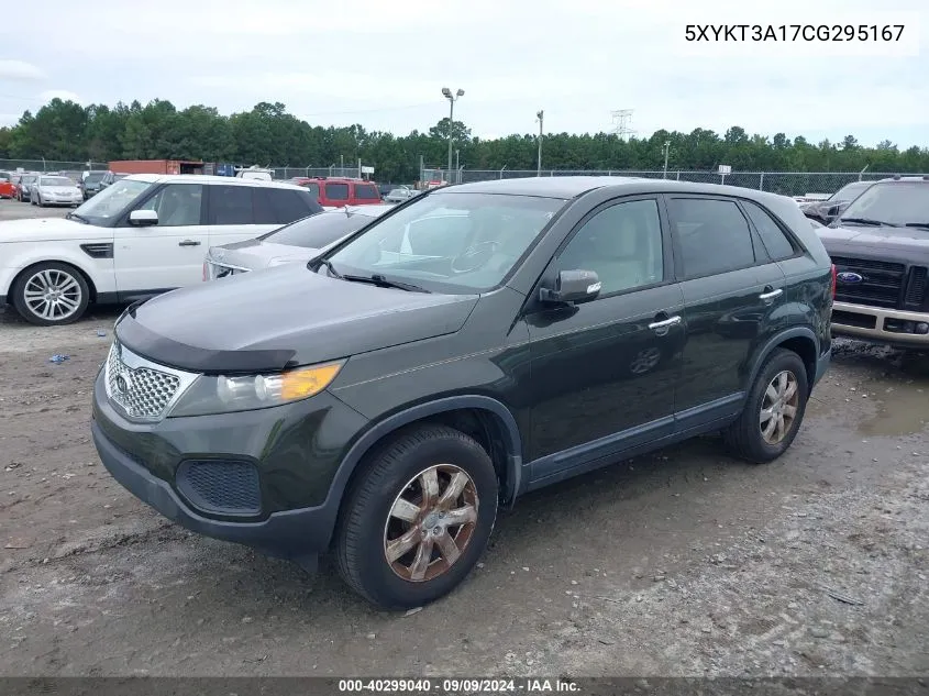 2012 Kia Sorento Lx VIN: 5XYKT3A17CG295167 Lot: 40299040