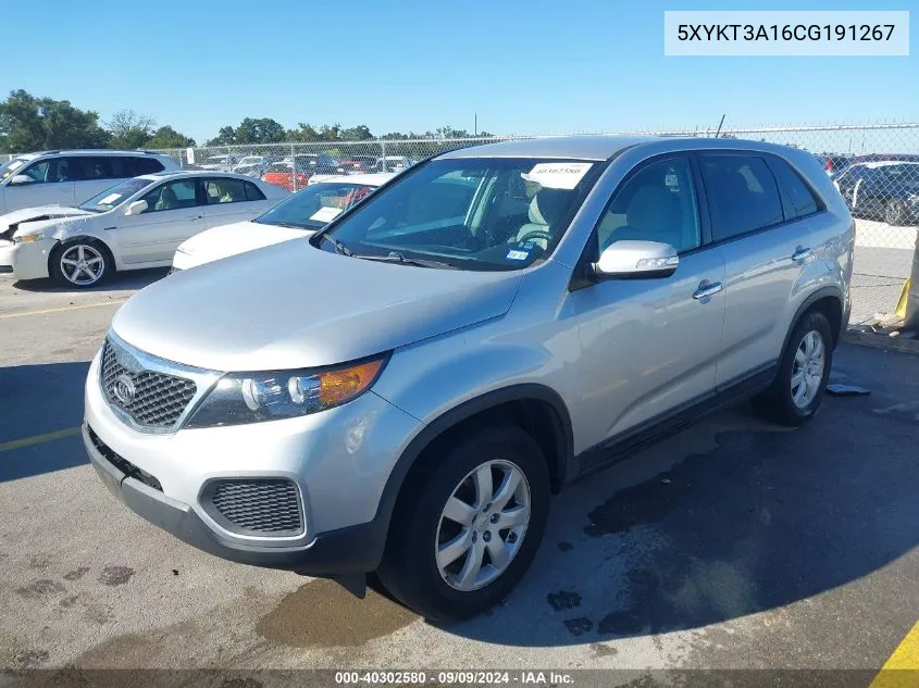 5XYKT3A16CG191267 2012 Kia Sorento Lx