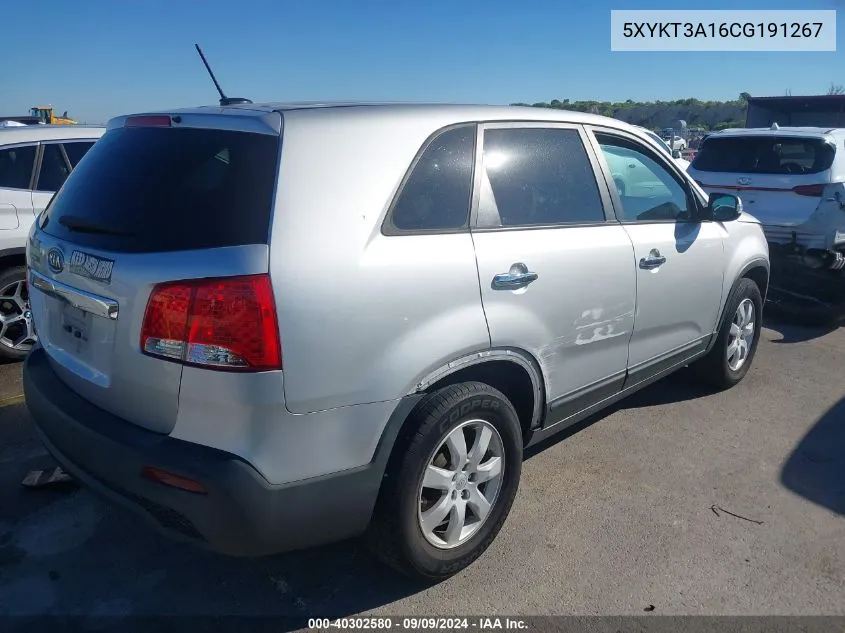 5XYKT3A16CG191267 2012 Kia Sorento Lx