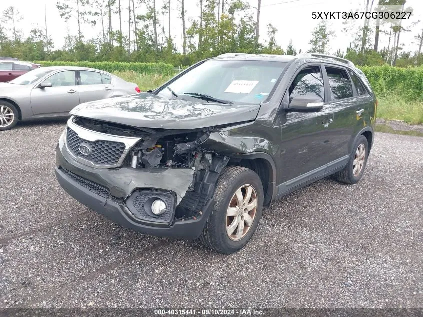 2012 Kia Sorento Lx VIN: 5XYKT3A67CG306227 Lot: 40315441