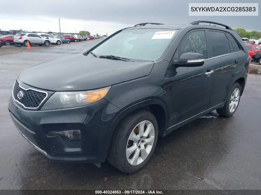 5XYKWDA2XCG285383 2012 Kia Sorento Sx V6