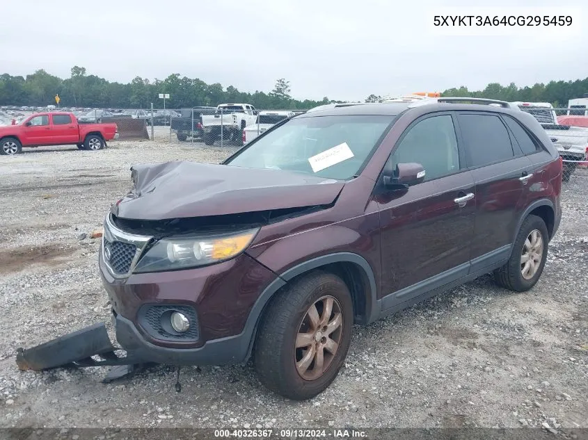 2012 Kia Sorento Lx VIN: 5XYKT3A64CG295459 Lot: 40326367