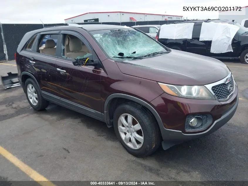 2012 Kia Sorento Lx VIN: 5XYKT3A69CG201172 Lot: 40333641