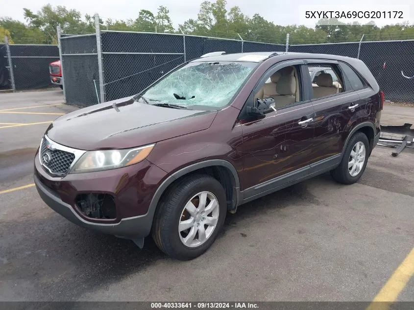 2012 Kia Sorento Lx VIN: 5XYKT3A69CG201172 Lot: 40333641