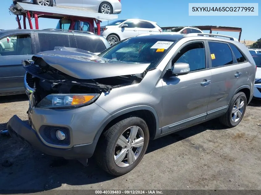 2012 Kia Sorento Ex VIN: 5XYKU4A65CG277992 Lot: 40339483