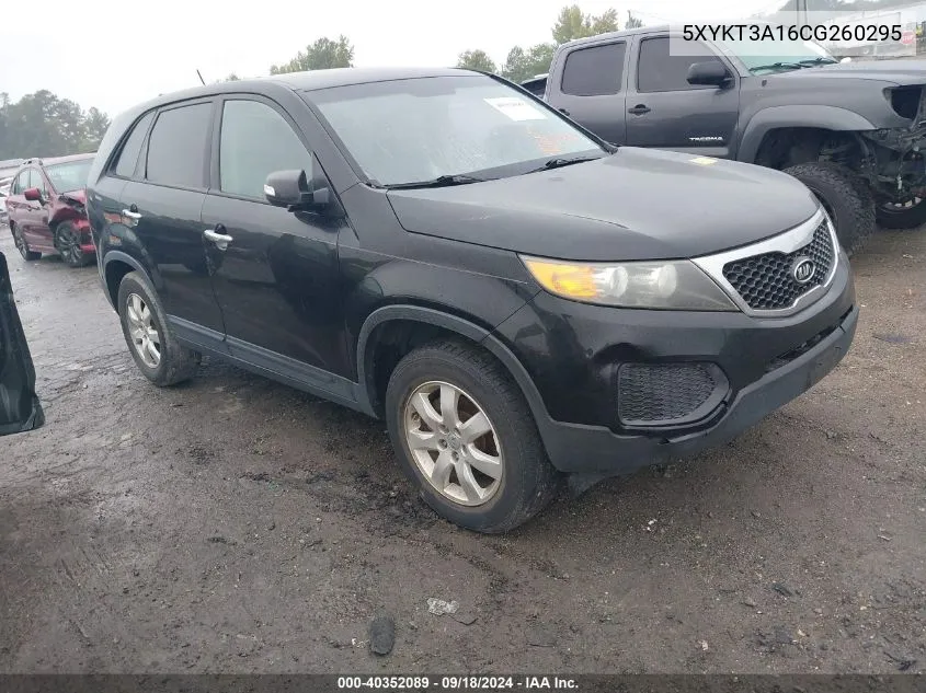 2012 Kia Sorento Lx VIN: 5XYKT3A16CG260295 Lot: 40352089