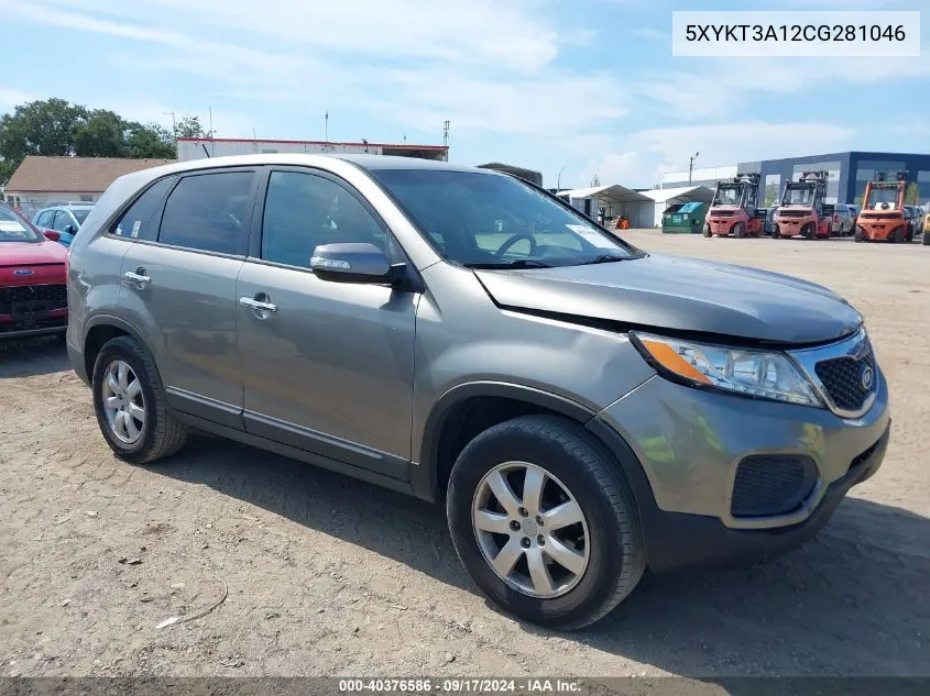 2012 Kia Sorento Lx VIN: 5XYKT3A12CG281046 Lot: 40376586