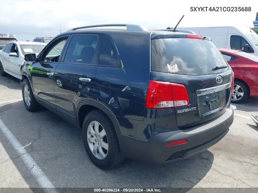 5XYKT4A21CG235688 2012 Kia Sorento Lx V6