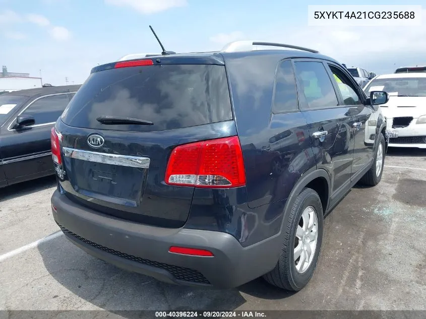 5XYKT4A21CG235688 2012 Kia Sorento Lx V6