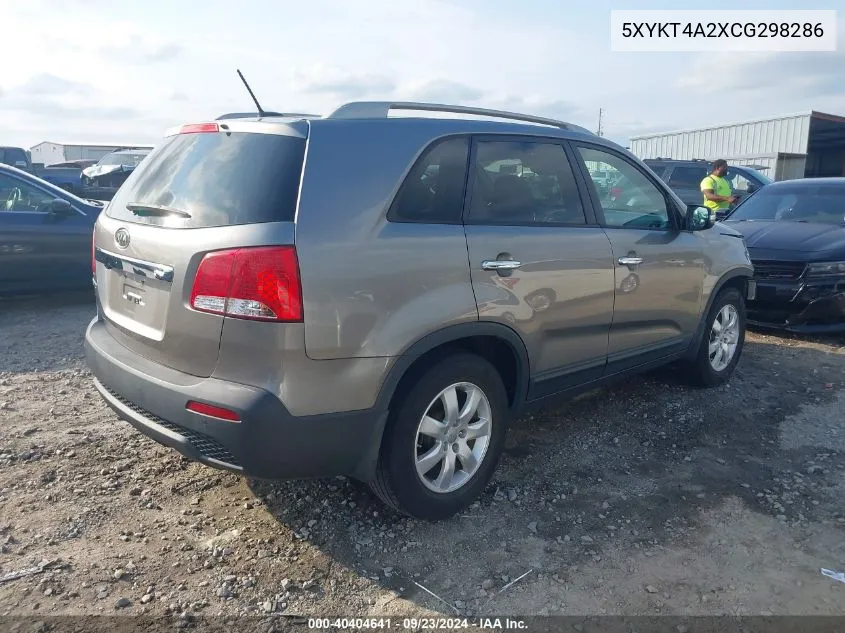 5XYKT4A2XCG298286 2012 Kia Sorento Lx V6