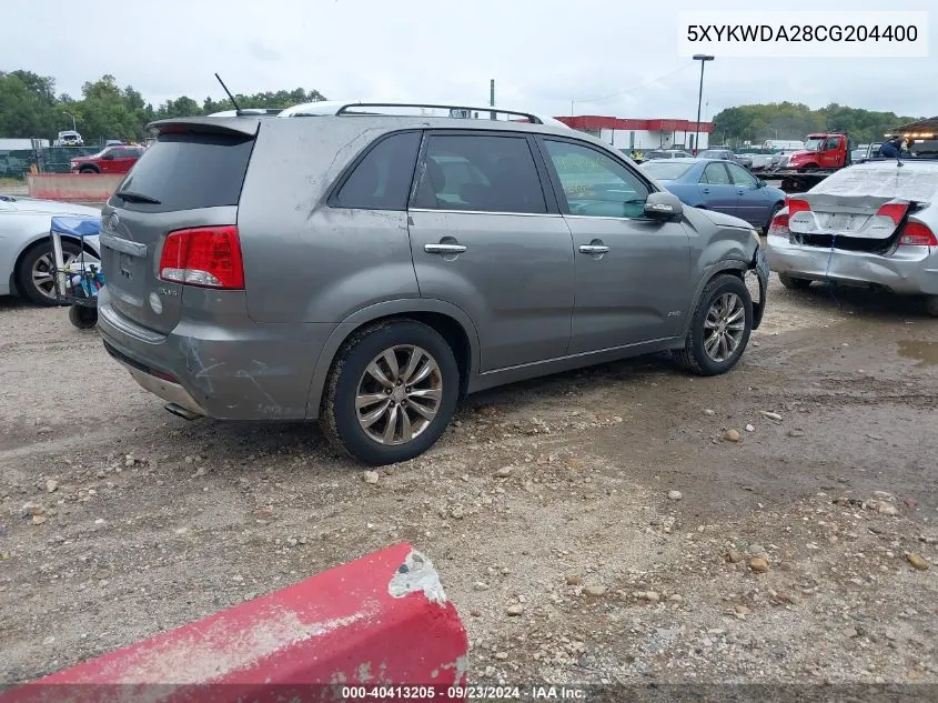 5XYKWDA28CG204400 2012 Kia Sorento Sx V6