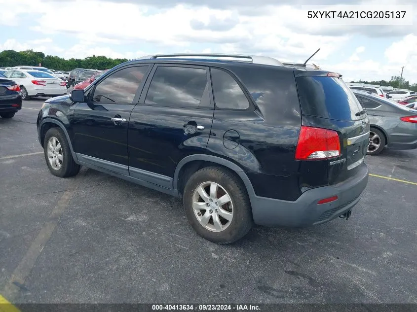 5XYKT4A21CG205137 2012 Kia Sorento Lx V6