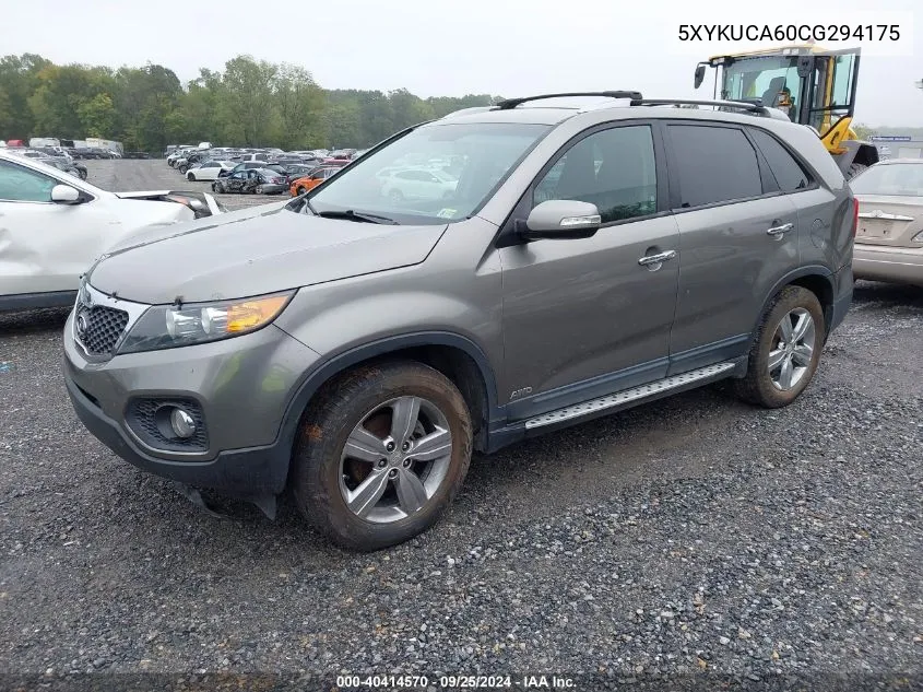 2012 Kia Sorento Ex VIN: 5XYKUCA60CG294175 Lot: 40414570