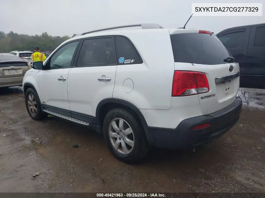 5XYKTDA27CG277329 2012 Kia Sorento Lx V6