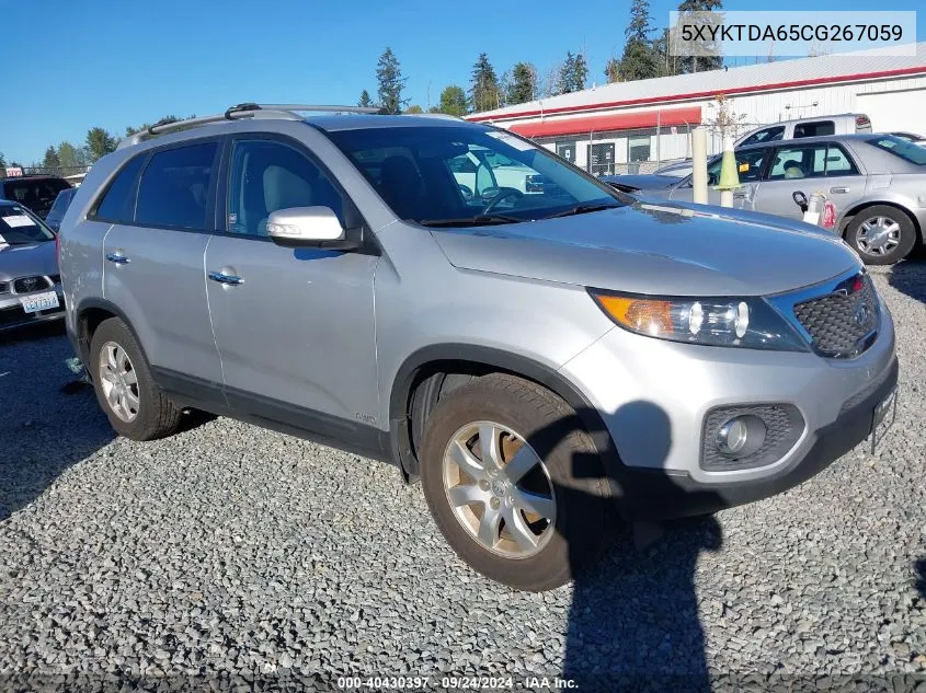 2012 Kia Sorento Lx VIN: 5XYKTDA65CG267059 Lot: 40430397