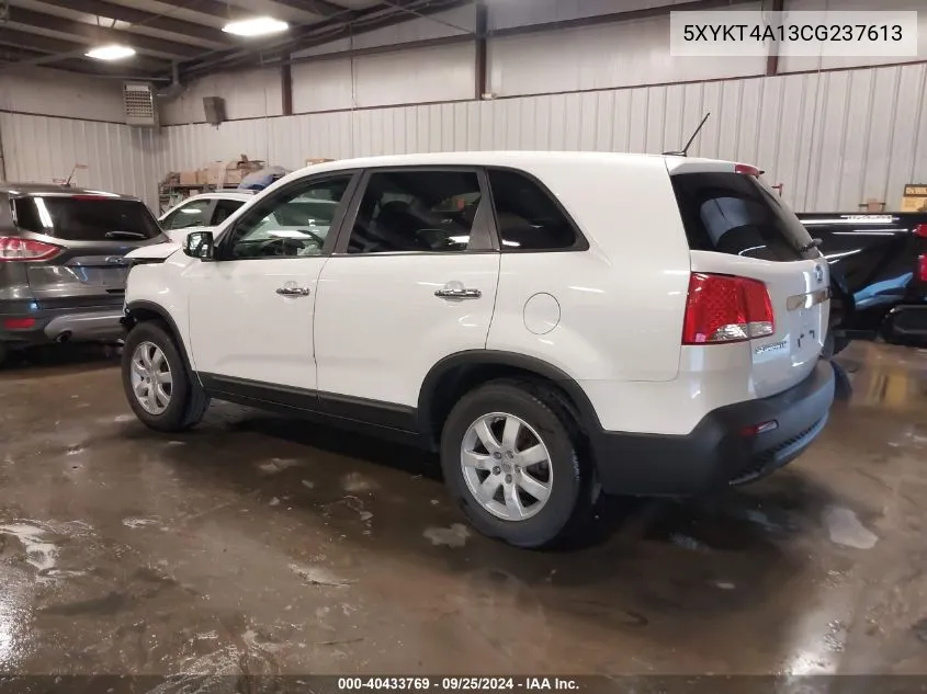 2012 Kia Sorento Lx VIN: 5XYKT4A13CG237613 Lot: 40433769