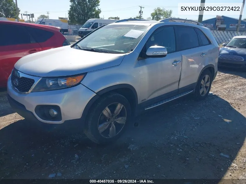 2012 Kia Sorento Ex V6 VIN: 5XYKUDA29CG272422 Lot: 40457035