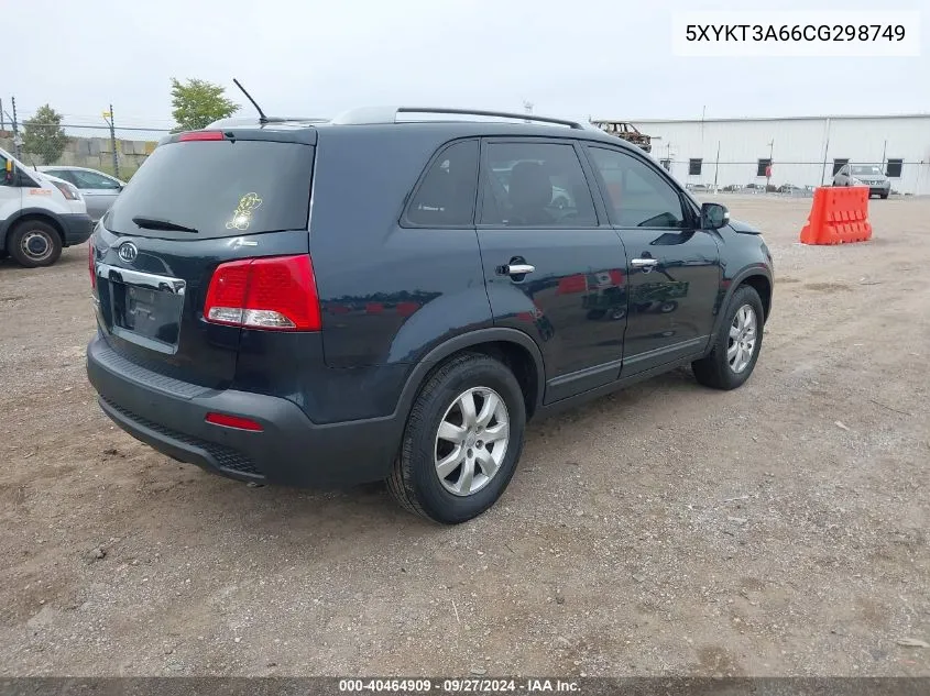 2012 Kia Sorento Lx VIN: 5XYKT3A66CG298749 Lot: 40464909