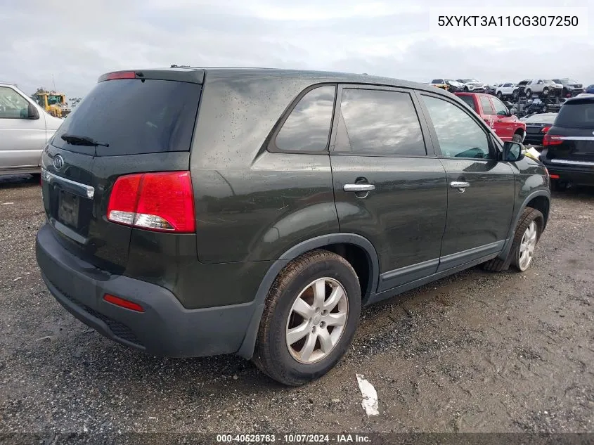 2012 Kia Sorento Lx VIN: 5XYKT3A11CG307250 Lot: 40528783