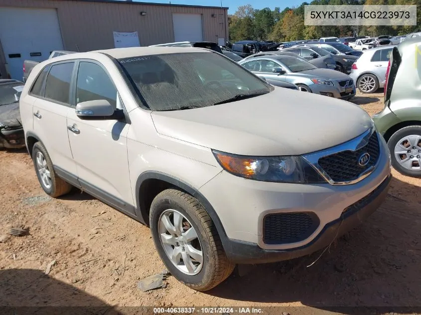 2012 Kia Sorento Lx VIN: 5XYKT3A14CG223973 Lot: 40638337