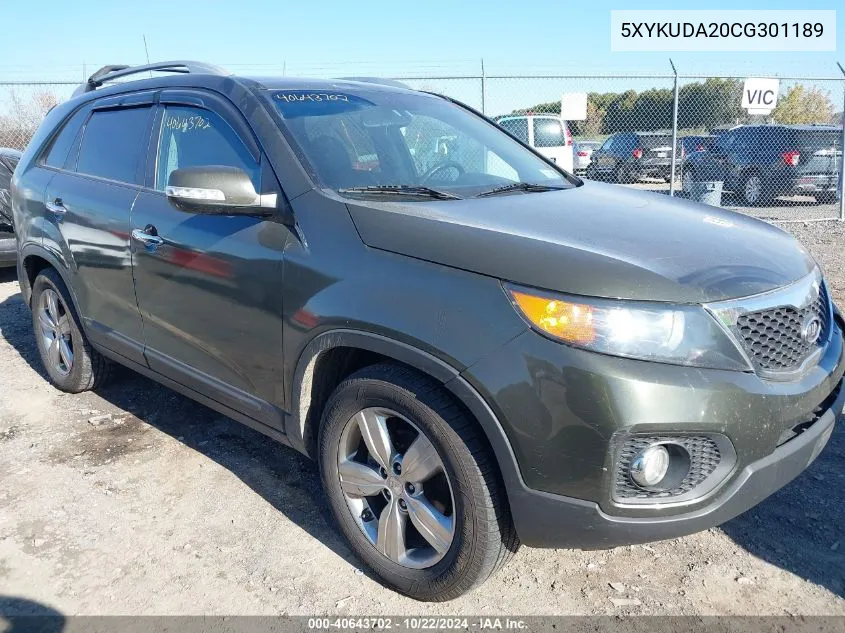 2012 Kia Sorento Ex V6 VIN: 5XYKUDA20CG301189 Lot: 40643702