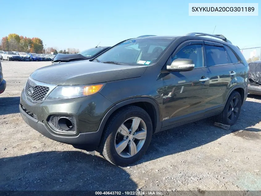 2012 Kia Sorento Ex V6 VIN: 5XYKUDA20CG301189 Lot: 40643702