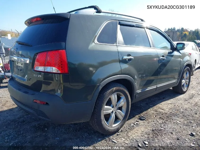 2012 Kia Sorento Ex V6 VIN: 5XYKUDA20CG301189 Lot: 40643702