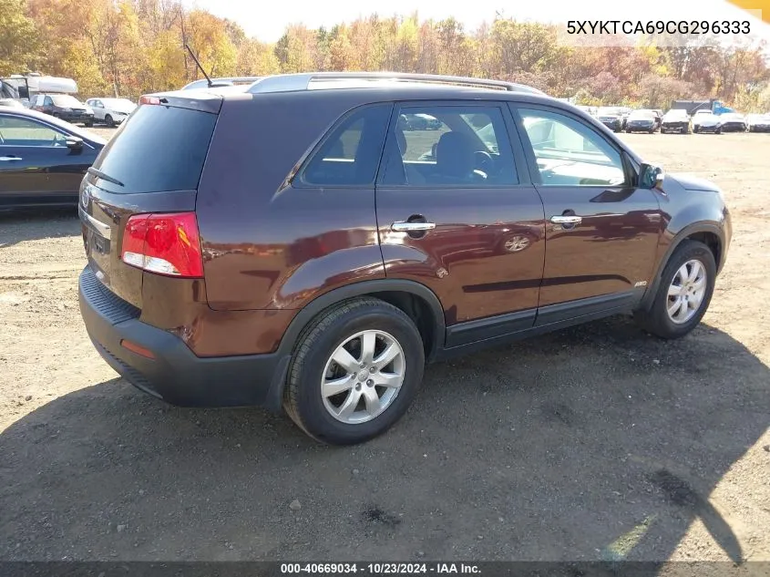 2012 Kia Sorento Lx VIN: 5XYKTCA69CG296333 Lot: 40669034