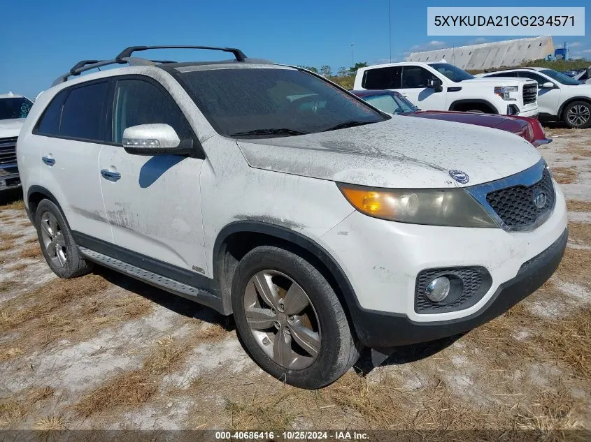 2012 Kia Sorento Ex V6 VIN: 5XYKUDA21CG234571 Lot: 40686416