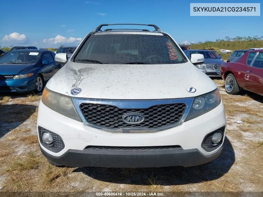 2012 Kia Sorento Ex V6 VIN: 5XYKUDA21CG234571 Lot: 40686416