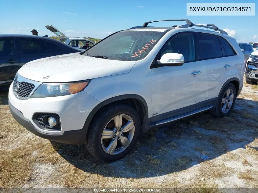 2012 Kia Sorento Ex V6 VIN: 5XYKUDA21CG234571 Lot: 40686416