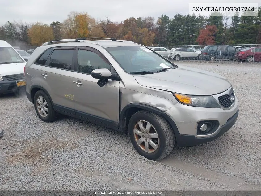 2012 Kia Sorento Lx VIN: 5XYKT3A61CG307244 Lot: 40687904