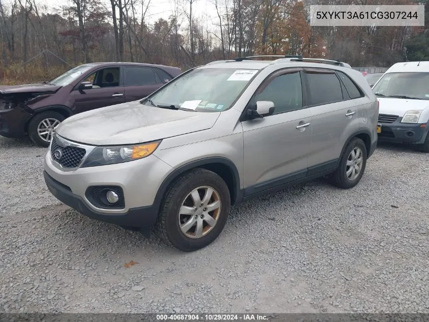 2012 Kia Sorento Lx VIN: 5XYKT3A61CG307244 Lot: 40687904