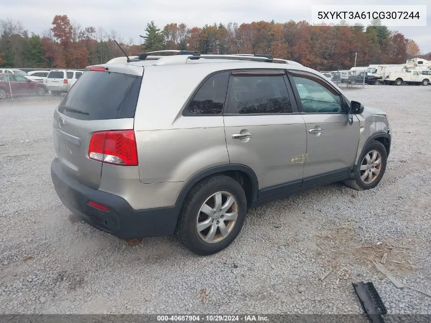 2012 Kia Sorento Lx VIN: 5XYKT3A61CG307244 Lot: 40687904